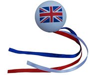 Union Jack GB Ball with Ribbons Car Aerial Ball Antenna Topper OR Dashboard Wobbler!