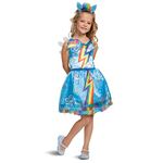 Rainbow Dash My Little Pony Costume for Girls, Children's Character Dress Outfit, Classic Kids Size Small (4-6x)