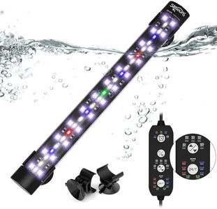 SEAOURA Submersible Aquarium Light for Fish Tank, 24/7 Cycle Fish Tank Light with Timer, Full Spectrum+7 Single Colors, Auto On/Off, Adjustable Brightness (11 Inch for 12-23inch Tank)