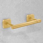 MLOQI Toilet Paper Holder Wall Mount, Bathroom Toilet Paper Holder, Double Pivoting Toilet Paper Roll Holder for Bathroom, Kitchen (Gold)