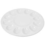 Yardwe Deviled Egg Dish Deviled Egg Serving Platter Dish Deviled Egg Tray Ceramics Egg Tray Egg Holder Serveware Meatball Plate