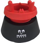 Ram Rugby Adjustable Kicking Tee - Screw Adjustment - Available in Black & Red - 9cm – 12 cm Tee High - For Rugby players to perfect their kicking accuracy and technique. Rugby Training or Match day