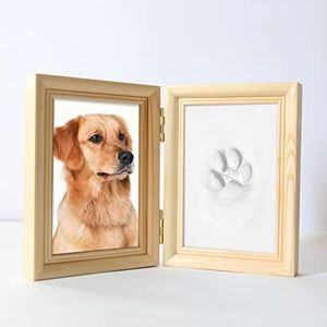 weallbuy Paw Print Kit Dog & Cat Paw Print Ornament with Memorial Photo Frame, Clay Imprint Keepsake Kit, Personalized Pet and Pet Lover (Original Color)