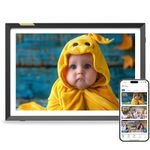 Nixplay Digital Touch Screen Picture Frame with WiFi - 10.1” Photo Frame, Connecting Families & Friends (Black/White Matte)