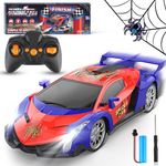 Remote Control Cars Spider Toys for Kids Age 3 4 5 6 7 8 9, 1/18 Rechargeable 2.4Ghz Radio Racing Drift RC Car, Indoor Outdoor Car Games Xmas Christmas Stocking Fillers Birthday Gifts for Boys Girls