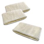 HQRP 3-pack Wick Filter for Sunbeam SCM3755C SCM3656 Humidifier SF221 / SF221PDQ-UM D Replacement + HQRP Coaster + HQRP Coaster