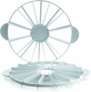 Ibili Marcador DE Tartas EN PORCIONES 14+16, Stainless Steel, Blanco, 26 x 26 x 4 cm
