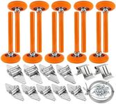 EXERAUO Garage Door Hardware Kit, Roller/Hinge/Top Bracket/Wire Rope, 2" Garage Door Roller Nylon Layer Stem for 7' Height Garage Doors