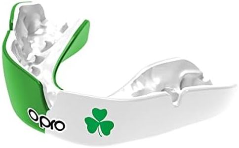 Opro New Instant Custom-Fit Mouth Guard, Dentist Mouthguard, Revolutionary Fitting Technology for Ultimate Comfort, Protection & Fit, Gum Shield for Rugby, Boxing, Hockey, MMA (Shamrock, Adult)