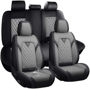Arocx Full Set for Toyota Camry Seat Covers 2015-2026, Gray-Black