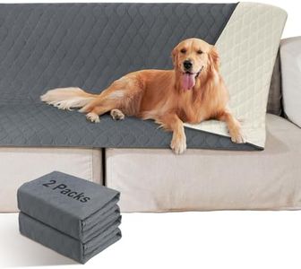 Roilpet 2 Pack Waterproof Dog Bed Cover Blanket Non Slip Couch Cover for Pets Medium Dog Cat Kids Children Sofa Furniture Protector(54"×82", Dark Grey)
