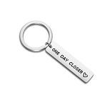 WUSUANED One Day Closer Long Distance Relationship Keychain Gift for Husband Boyfriend (one day closer keychain)