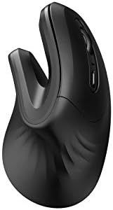 MOJO Perfect Grip Dual Mode Silent Vertical Mouse - Wireless Optical Ergonomic Mouse w/Adjustable Sensitivity (Bluetooth + 2.4 GHz Wireless)