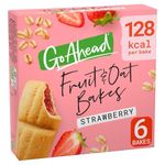 Go Ahead Strawberry Fruit & Oat Bakes Snack Bars, 210g (5 Pack), 128 kcal per Bake, Source of Fibre, No Artificial Colours or Flavours, Suitable for Vegetarians