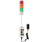 ANDONT 3 Stack Super Bright LED Andon Tower Lights, Off-ON, 6 ft Industrial Adapter, Plug Play Ready