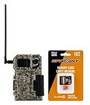 SPYPOINT LINK MICRO with 16GB MicroSD (Smallest on The Market!) Wireless/Cell Trail Camera, 4 Power LEDs, Fast 4G Photo Transmission w/Preactivated SIM, Fully Configurable via App (Nationwide Version)