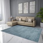 Welspun Blissful Carpet for Living Room | 4 x 6 Feet | Indoor Floor Rugs for Bedroom | Suitable for Home or Office | Anti Skid | Machine Washable Carpet | Light Grey