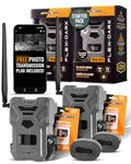 SPYPOINT Flex-Dark Twin Starter Pack with 2 SD Card - Cellular Trail Camera, 40MP Photos, 1080p Video + Sound, No-Glow Game Camera, Hunting Night Vision, Motion Activated,100ft Detection