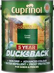 Cuprinol Ducksback 5 Year Waterproof for Sheds and Fences, 5 L - Forest Green