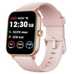 Fitpolo Fitness Tracker with Heart Rate Monitor, Smart Watch 1.3 inches Color Touch Screen IP68 Waterproof Step Calorie Counter Sleep Monitoring Pedometer Watches Activity Trackers (Pink)