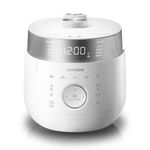 CUCKOO CRP-LHTR0609F | 6-Cup (Uncooked) Twin Pressure Induction Heating Rice Cooker | 16 Menu Options: High/Non-Pressure Steam & More, Stainless Steel Inner Pot, Made in Korea | White