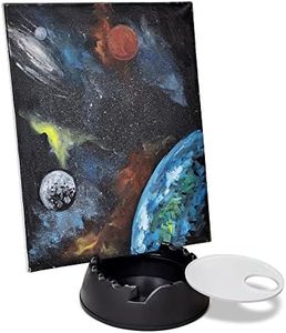 GoEasel is The Complete Painting Station. an All-in-One Easel Stand, Water Basin, and Brush Holder | for All Ages *Included with Easel is Color Palette and Canvas Clip* (Black)