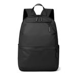 Yindella Waterproof Sleek PU Coating 25L Casual Backpack with Laptop Pocket Bag with USB Charging Port for College Middle High School Travel Office and Daily Use for Men Women (Black)