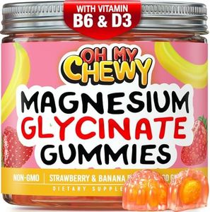Center-Filled Magnesium Glycinate Gummies 400MG - High Absorption for Kids, Teens & Adults - Supplement for Sleep, Calm & Muscle Relaxation with B6 & D3 - Gluten Free & Vegan Friendly - 120 Count