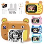 TOYOGO Instant Camera for Kids, 2.4 Inch LCD Screen Kids Print Camera, Digital Camera for Children with 6x Zoom, 24 M Pixels Dual Lens & 1080P Video Recorder, Gift for Boys and Girls