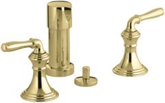 KOHLER K-412-4-PB Devonshire Vertical Spray Bidet Faucet, Vibrant Polished Brass