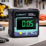 LABART Mini Digital Protractor with Magnetic Base Inclinometer Compact Angle Finder Portable Angular Measurer Digital Meter