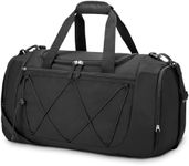 Vorspack Gym Bag for Men - 21 Inches Small Duffle Bag for Travel Lightweight Duffel Bag with Shoe Compartment Personal Item Travel Bag Weekender Bag for Travel Sports Gym - Black