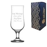 Personalised Engraved 385ml Nevakar Stemmed Beer Glass, Gift Boxed, Perfect for Any Beer Lover