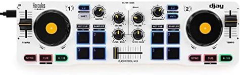 Hercules DJControl Mix Bluetooth Wireless DJ Controller for Smartphones (iOS and Android) dJay app 2 Decks