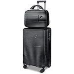 JZRSuitcase 2 Piece Carry On Luggage Sets PC+ABS Hardside Suitcases with Spinner Wheels and TSA Lock for Travel .(14/20)