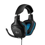 Logitech G431 with 7.1 Surround Sound, DTS X 2.0, 50 mm Audio Drivers, USB and 3.5 mm Jack, Flip-to-Mute Mic Wired Over Ear Headphones with Mic for PC - Black