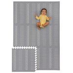 Childlike Behavior Baby Play Mat - Play Pen Tummy Time Mat and Crawling Mat Foam Play Mat for Baby with Interlocking Floor Tiles 72x48 Inches Puzzle - Baby Floor Mat Infants and Toddlers (XL, Grey)