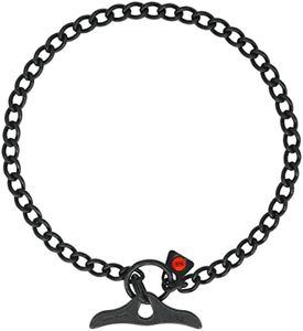 Herm Sprenger Black Stainless Steel Dog Training Collar with Toggle and Round Links Dog Chain for Small Medium Large Dogs Made in Germany (22in (Neck Size up to 20in))