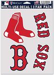 MLB Boston Red Sox Decal Multi Use Fan 3 Pack, Team Colors, One Size