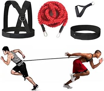 4 Pcs Bungee - Cordón de Resistencia para Solo, o Socio, diseño de Partner, para Taekwondo, Hockey, fútbol, Baloncesto, esgrima Lateral Movimiento Sprint (Rot-16.4ft Kit)