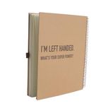 Urby Left Handed Notebooks College Ruled, 160 Pages 1 Subject, Hard Cover, Size 11" X 9", Ideal Gifts For Left Handed People. (Premium Paper 1 Pack)