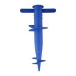 Easy to Use Umbrella Base with Secure Anchor Spike Suitable for Beach and Patio (blue)