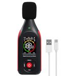 Decibel Meter Data Logger Digital Sound Level Meter with 31,000 Data Record & USB Data Export, Rechargeable Sound Decibel Meter Recorder A/C Weighted MAX Data Hold Fast/Slow and 3-Color Alarm Display