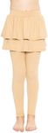 Girl's Skater Skirt with Built in Leggings Beige X-Large