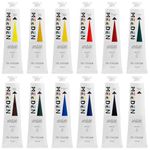 MEEDEN Artist Oil Paint Set - 12 Colors x 170ml/5.7oz Tubes - Professional Art Supplies for Canvas Painting