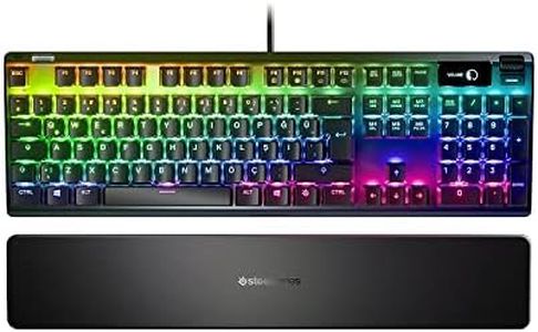 SteelSeries Apex 7 Mechanical Gaming Keyboard – OLED Smart Display – USB Passthrough and Media Controls – Tactile and Clicky �– RGB Backlit (Blue Switch)