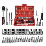 ENON Hand Tool Kit (46 Pcs) Household | 1/4 Drive Socket | Screwdriver Wrench Set for Bike, Car Repairs & More | Spanner & Socket Set | All Size Tool Kit Goti Pana | Perfect for DIY Enthusiasts