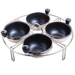 Eggssentials Stainless Steel Egg Poacher Pan Insert | 4 Poached Egg Cups PFOA Free Nonstick | 7.25 inch Rack Compatible with Skillet Instant Pot Pressure Cooker | Hard Boiled and Poached Egg Maker …