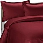 Brielle Sateen 100% Modal from Beech Duvet Cover Set (Full/Queen, Dark Red)