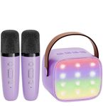 YLL Kids Karaoke Machine with 2 Microphones, Karaoke Gifts for Girls Ages 4, 5, 6, 7, 8, 9, 10, 12 +Year Old, 4-12 Years Old Girls for Girls (Purple)